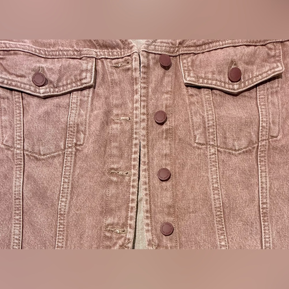 New. Universal Thread V-Neck Denim Vest-clay Pink. Denim Jacket.